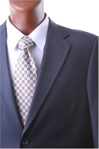 Men's Super 140's Single Breasted 2 Button Navy Wool Dress Suit