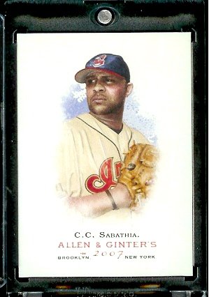 2007 Topps Allen & Ginter # 106 C.C. Sabathia Cleveland Indians Baseball Card
