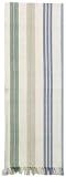 Durable Hand Woven 100% Cotton Colorful White and Blue Striped Table Runners 12x72 Inches Set of Two