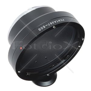 Fotodiox Pro Adapter, Pentax 67/67II Lens to Canon EOS Camera Mount Adapter -- for Canon 1d,1ds, Mark II, III, 5D, 5D Mark II, 10D 20D, 30D, 40D, 50D, Digital Rebel xt, xti, xs, xsi x1i, 300D, 350D, 400D, 450D, 500D, 1000D