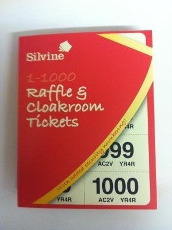 Silvine 1-1000 Raffle and Cloakroom Tickets by Sinclairs