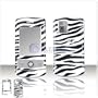 Black with White Stripes ZEBRA SNAP-ON COVER HARD CASE PHONE PROTECTOR for LG CU720 Shine CU-720