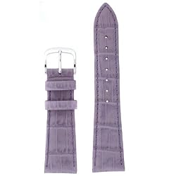 Watch Band Lavender Genuine Leather Crocodile Grain 12 millimeter Tech Swiss