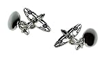 Review   / Mens Designer Fashion Cufflinks - Spitfire on a Chain- For the Classic Plane Enthusiast