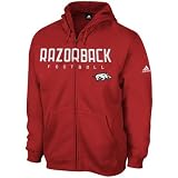 adidas Arkansas Razorbacks Cardinal Full Zip Hoody Sweatshirt