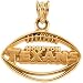 14k Yellow Gold Pendant Houston Texans Football 12.75x19mm