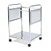 Cropper Hopper Mobile Desk Side Silver File Cart