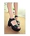 Women Summer Sandals Velcro High Platform Shoes Block Heel chunky Creeper Pump