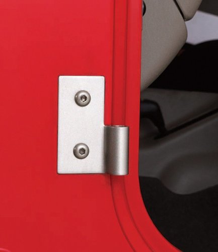 Rugged Ridge Satin Finish Jeep Accessories Door & Tailgate Hinges Jeep Wrangler 1997 to 2006 (TJ) Lower Door Hinge Brackets