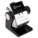 Rolodex 1734238 Rolodex Wood Tones Wood Open Rotary File, 400-Card Capacity, Black
