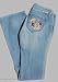 J & Company Womens Jeans Embroidered Peace & Love