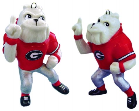 Champion Treasures NCAA Georgia Bulldogs 2 Pc. Porcelain Figure Ornament Set