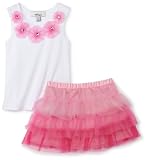 Amy Byer Girls 2-6x Ballerina Beauty Rosette Tulle Time 2 Piece Value Set,Pink,3