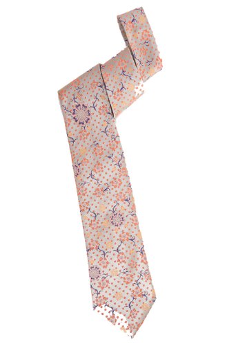 Fleeting Woven Tie in taupe, orange