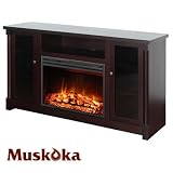 Coventry Flat Panel TV Stand and Electric Fireplace in Cherry