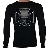 Skull in Iron Cross Chopper Thermal Shirt