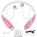 Sport Wireless Bluetooth Headphones, Upgrade Sweatproof Neckband Stereo Earphones  Earbuds-Pink