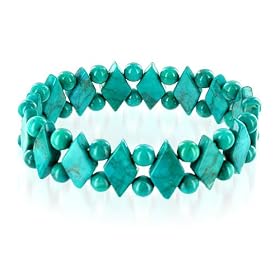 African Turquoise Stretchable Bracelet One Size Fits For All