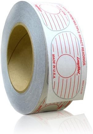 500 Wood Face Long Shot Impact Tape Labels - Roll with dispenser