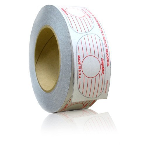 500 Wood Face Long Shot Impact Tape Labels - Roll with dispenser