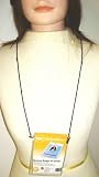 Very Fine Onyx Beads Eye Glass or Vertical Id Badge Holder Necklace
