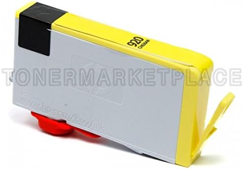 INKUTEN © Remanufactured Replacement Ink Cartridge for Hewlett Packard CD636AN (HP 920) Yellow - Shows Accurate Ink Levels