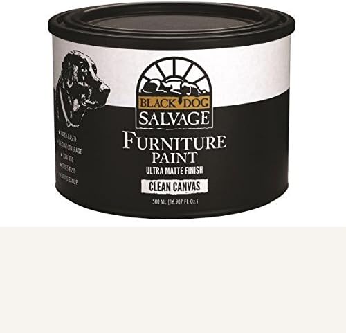 Black Dog Salvage Clean Canvas (White) Furniture Paint, 500ml, Pint