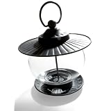 Strathwood Iron and Glass Globe Bird Feeder with Gray Patina Finish by Strathwood