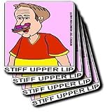 Londons Times Religion Heaven Hell Cartoons - Stiff Upper Lip - Coasters
