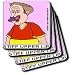 Londons Times Religion Heaven Hell Cartoons - Stiff Upper Lip - Coasters