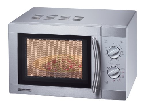 Severin MW 7823 Mikrowelle mit Grill, Edelstahl-gebürstet / 800 Watt / 20 Liter Garraum