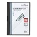 Durable Vinyl DuraClip Report Cover with Clip, Letter, Holds 30 Pages, Clear/Black (2203-BK)