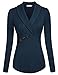 Ninedaily Women Tops Lapel V Neck Button Slimming Long Sleeve Office Blouse