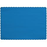 Creative Converting 50 Count Touch of Color Paper Placemats, True Blue