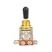 1Pc Guitar 3 Way Switch, Metal Guitar Pickup Selector Toggle Switch with Black Tip Replacement Part for LP Style Electric Guitar(Gold)