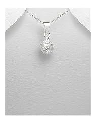 CZ Pendant Necklace In 92.5 Sterling Silver
