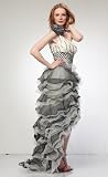 3078 SEXY SEQUIN ONE SHOULDER RUFFLED PROM BALL GOWN
