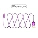 [Apple MFI Certified] Omars 3.3ft / 1m PET Braided Lightning 8pin to USB Power and SYNC Cable Charger Cord with Aluminum Connector Head for Apple iPhone 5,5s,5c,6,6 Plus,6s,6s Plus, iPod touch 5,6, iPod nano 7, iPad Mini 1,2,3,4, iPad 4,Air,Air 2, iPad Pro, Compatibility with iOS9 (Metal Purple 1m)