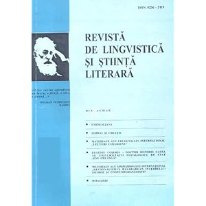 Revista De Lingvistica Si Stiinta Literara by 