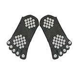 Women's Cotton Air Yoga Spcks Non-Slip Yoga Socks, M, Gray