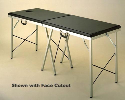 `Portable Massage Table Folding W/Face Out 24x72x(24-30)x2