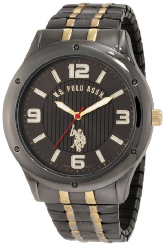U.S. Polo Assn. Men's USC80193 Horseman Round Case Gun-metal/Gold-tone Expansion Watch