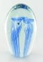 Blue Glowing Fish Jellyfish Glass Art Statue Paperweight Bathroom Decoration