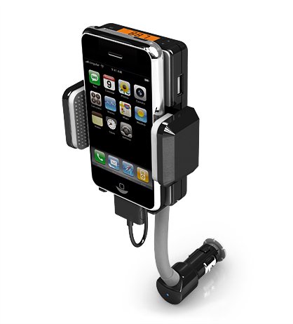 NazTech FM Transmitter and Hands-Free Car kit for Apple iPhone, iPod Touch, Nano, Shuffle and all MP3 with 3.5mm adapter