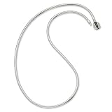 Silver Necklace with Barrel Clasp (Pandora and Chamilia Compatible) - 20.0 Inches