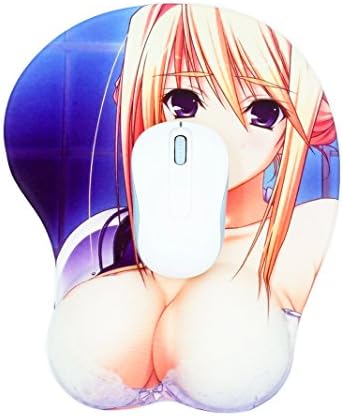CANDACELL®Anime Game Girl 3D Big Breast Cosplay Sexy Beauty tangible Feel real Mass lovers Silicone Wrist Rest Mouse Pad (013)
