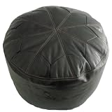 from Pouffe Footstools Moroccan Faux Leather Brown Beanbag Footstool Pouffe