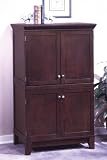 Coffee-finish Computer Armoire
