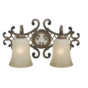 keno Home 91461DS Lattice 2-Light Vanity, Desert Sand