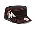 MLB Miami Marlins Women's Chic Cadet Military Cap, Black (One Size Fits All)